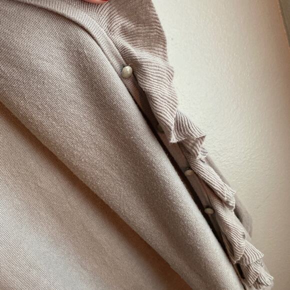 Artisan Gray Ruffle Cardigan Small - Picture 4 of 7